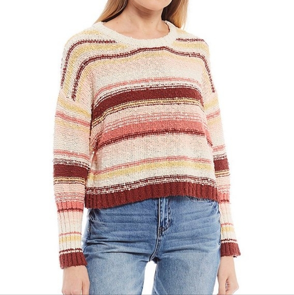 Billabong Easy Going Stripe Sweater Rose - Picture 5 of 15